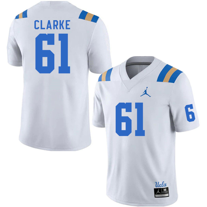 Men #61 Jack Clarke UCLA Bruins College Football Jerseys Stitched Sale-White